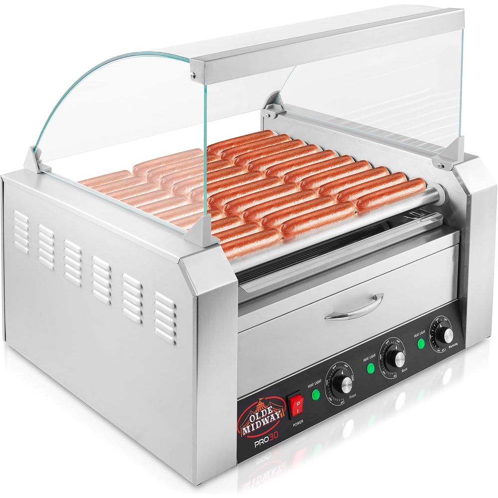 Hot Dog Roller Grill - Olde Way Elektrikli 30 Sosisli Sandviç