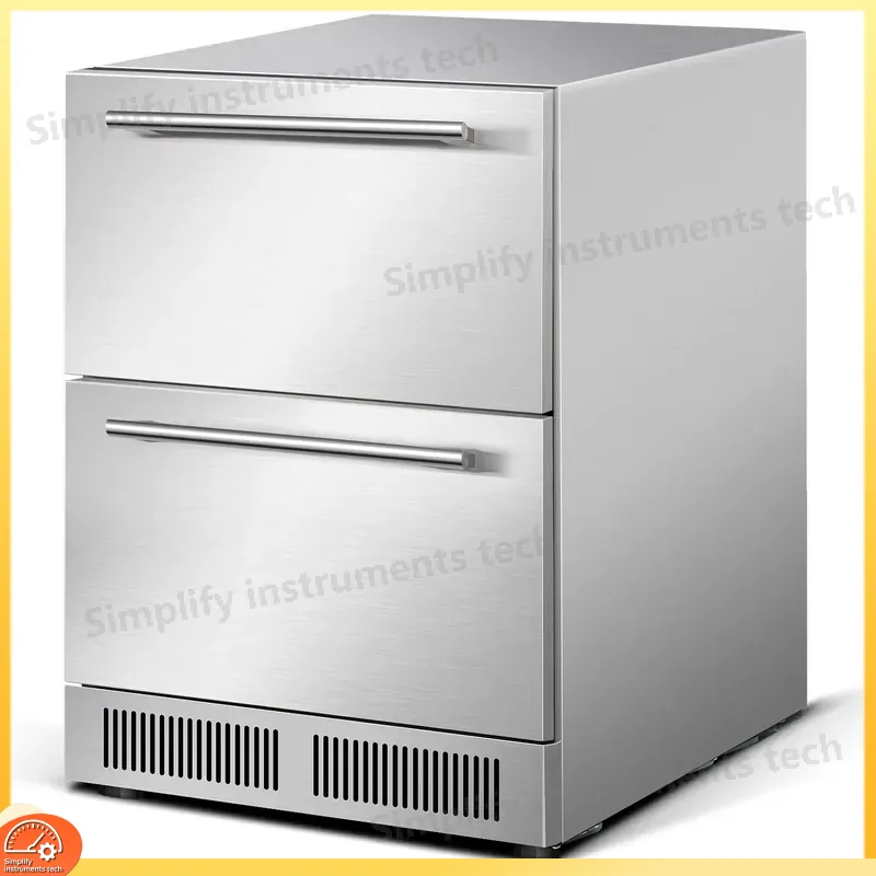 Commercial Kitchen Zones - Paslanmaz Çelik Çift Bölgeli Şarap Soğutucu