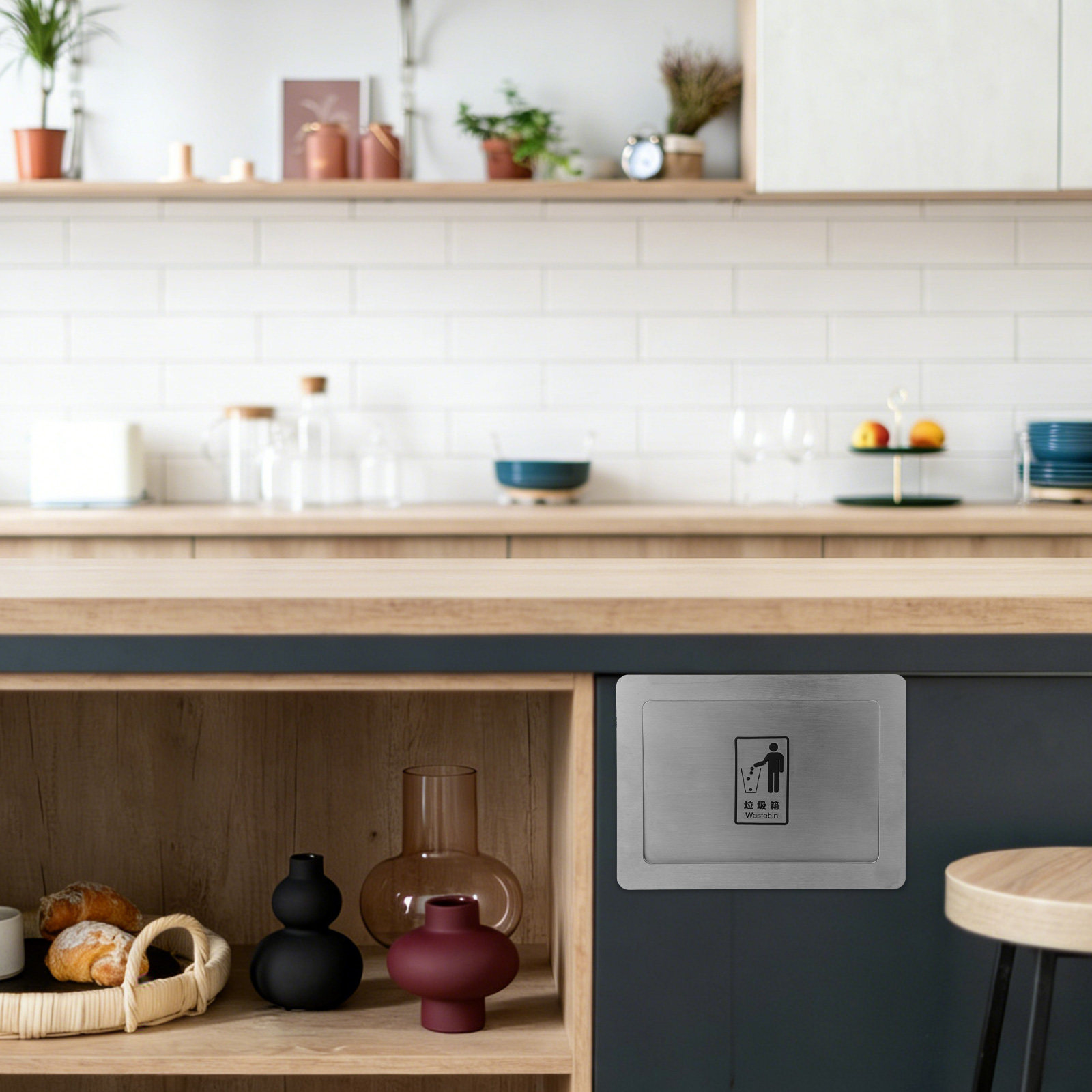 Gömme Çöp Kovası Kapağı Paslan - Commercial Kitchen Wall Covering incelemesi ve fiyatı